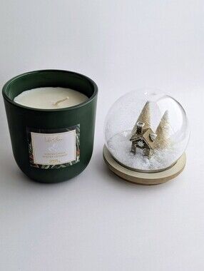 [2/$22] Single Wick Winter Getaway Candle With Snow Globe | Life At Home | New |
